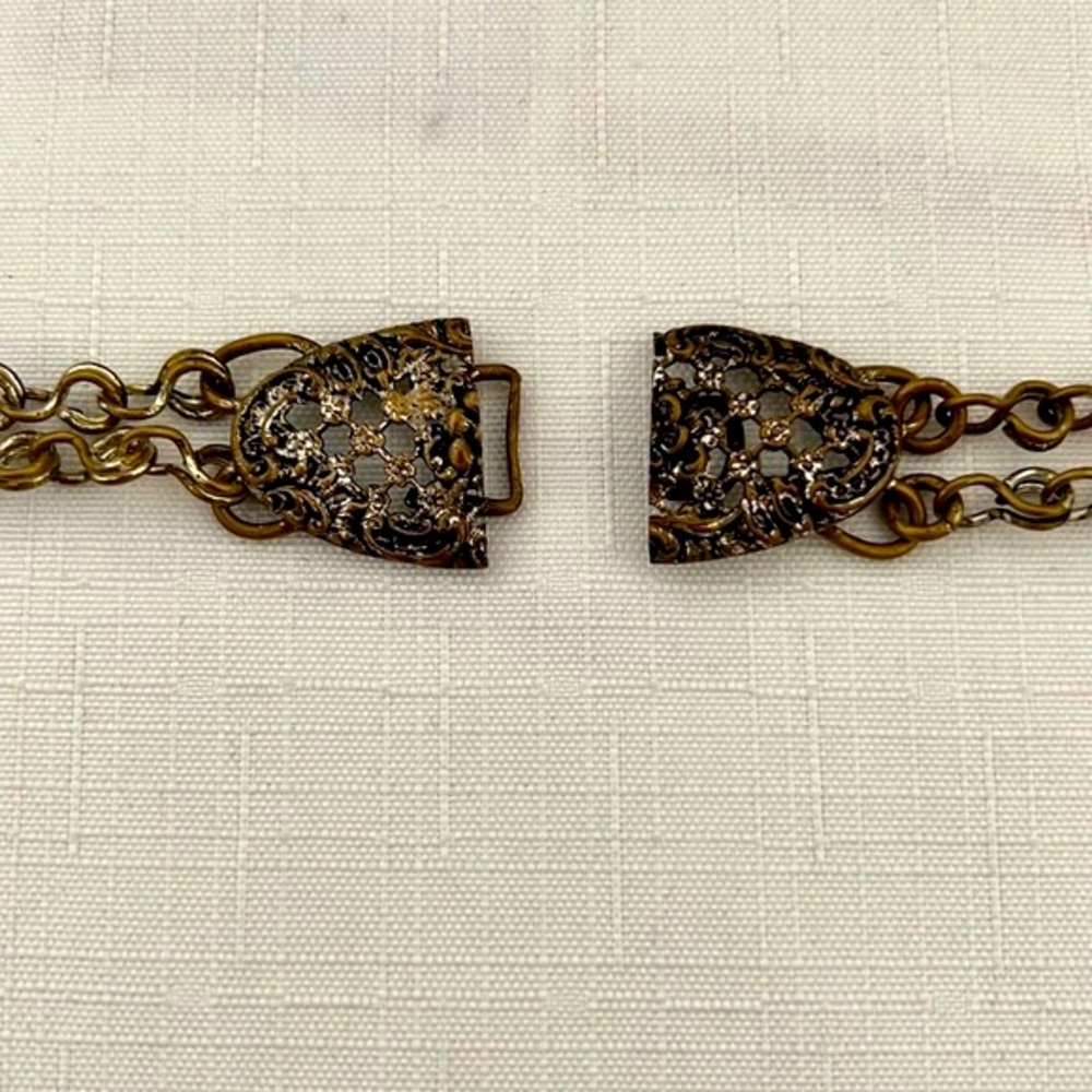 Belt or Necklace / Filigree & Rose / Metal - Picture 7 of 10
